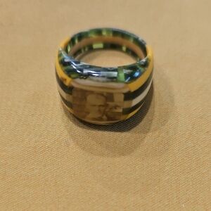 Bakelite WWII Prisoner or Mourning Photo Ring